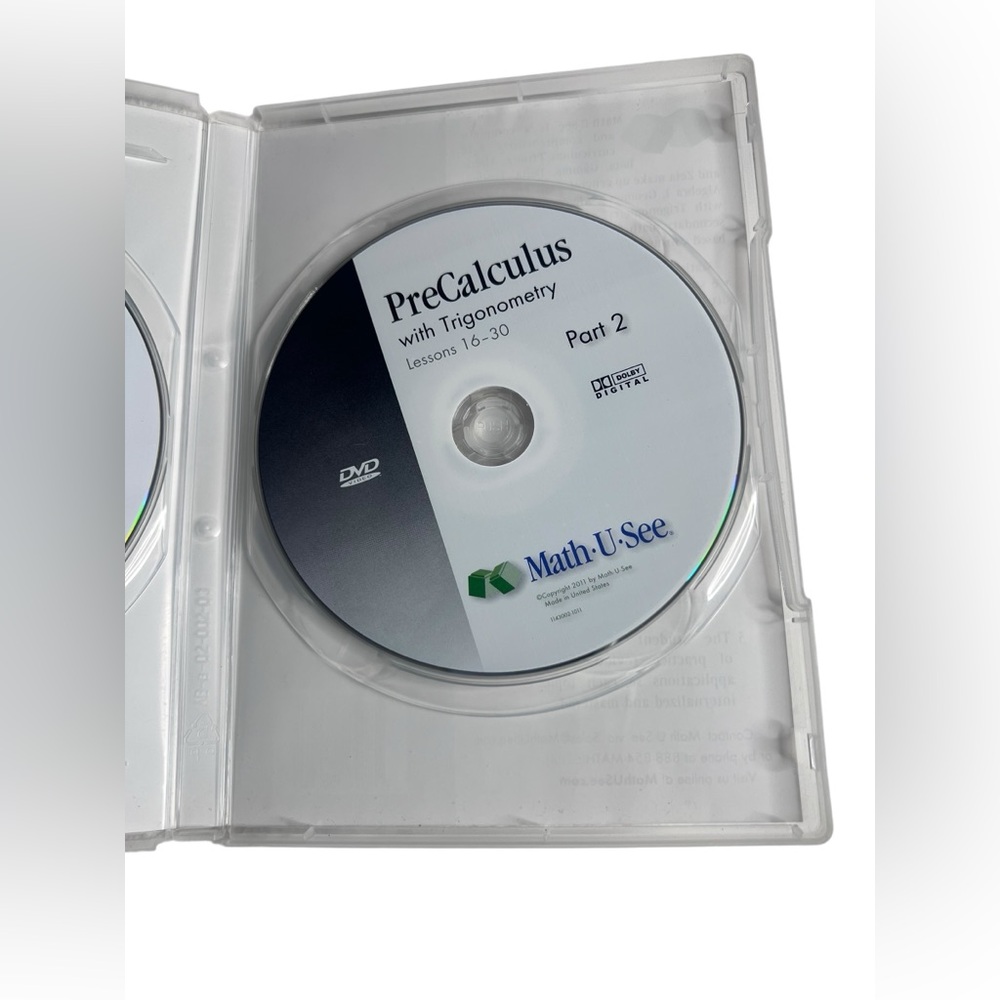 Pre-Calculus with Trigonometry by Math-U-See DVD 2009 30 Lessons Like New - Picture 7 of 8